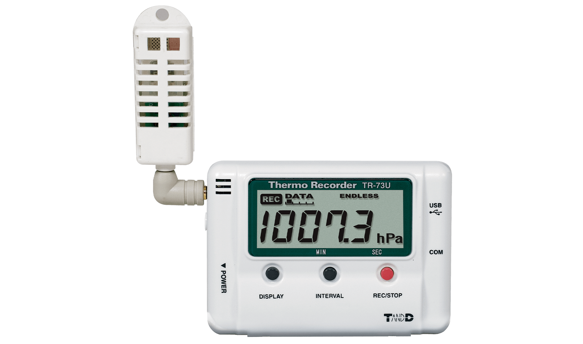 tandd進(jìn)口USB 連接氣壓記錄儀 1100 hPa 的溫度、濕度和氣壓TR-73U